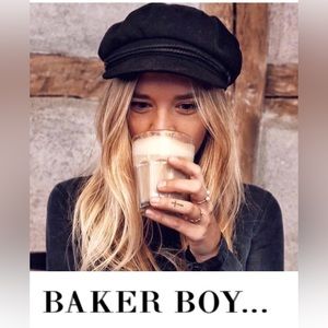 Baker Boy Hat Embroidered Detail